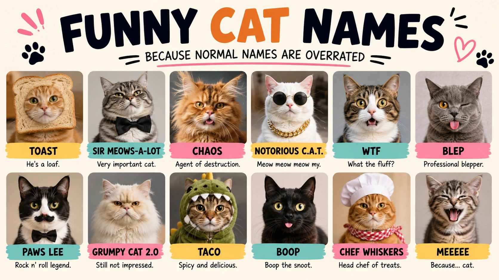 Funny Cat Names