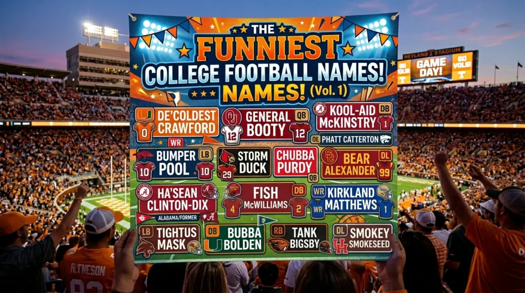 Funny College Football Player Names