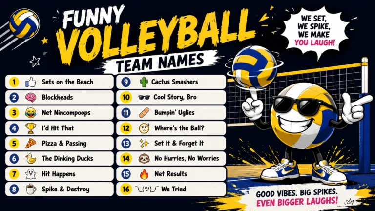 Funny Volleyball Team Names