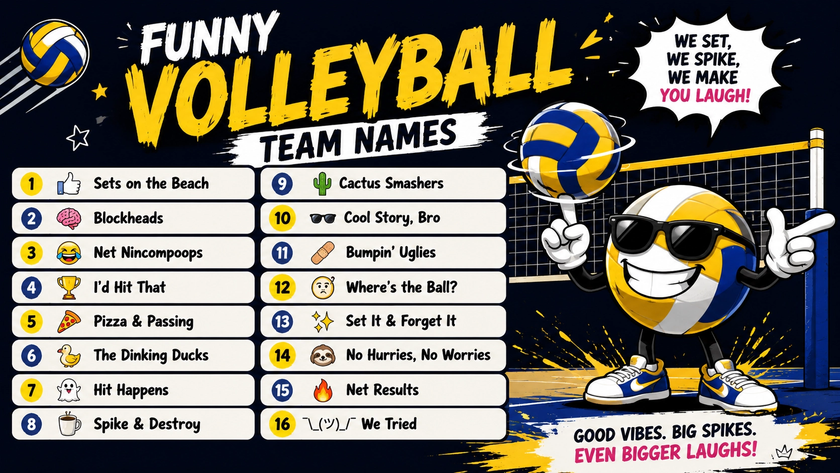 Funny Volleyball Team Names