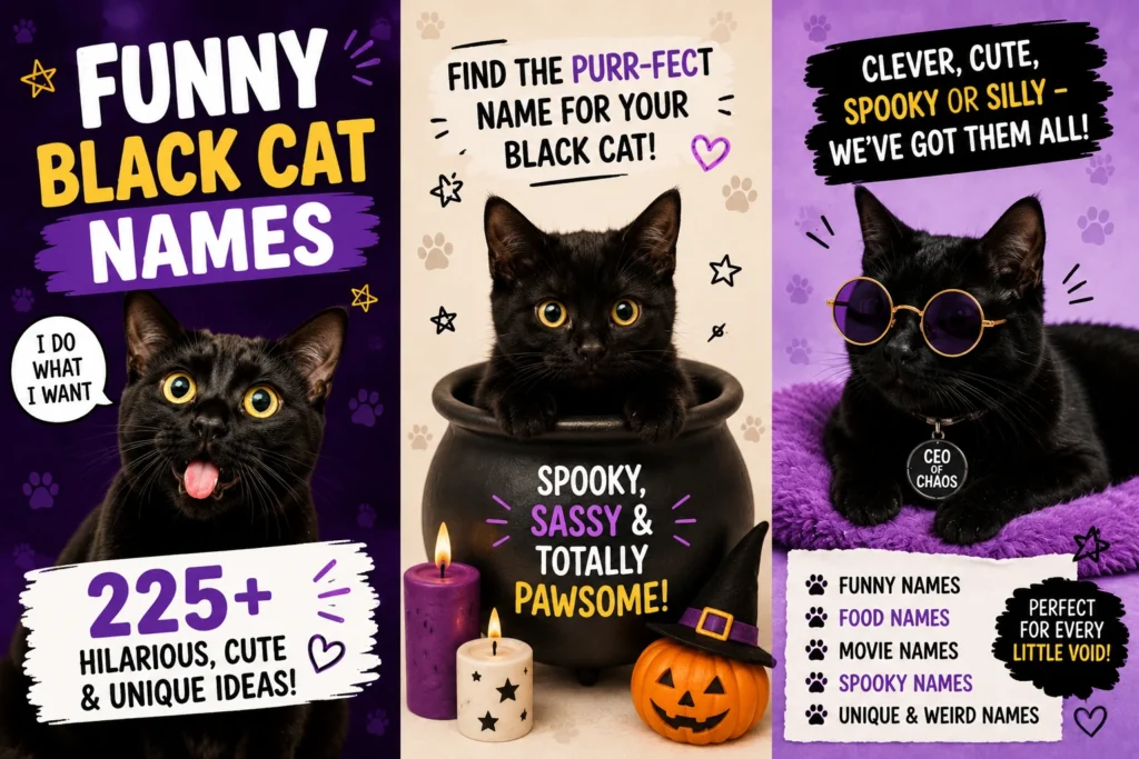 Funny Black Cat Names
Funny Black Cat Names