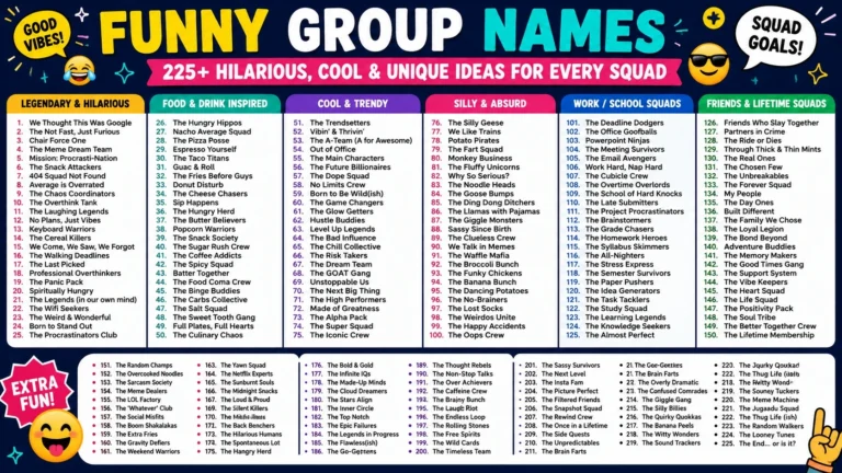 Funny Group Names Funny Group Names