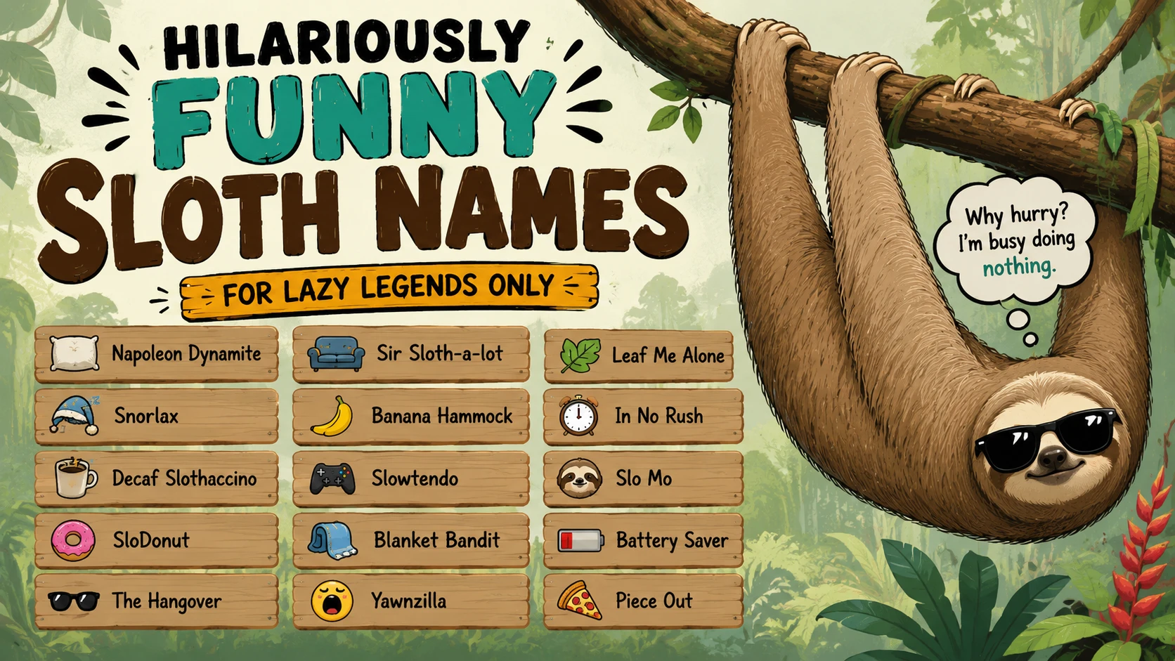 Funny Sloth Names