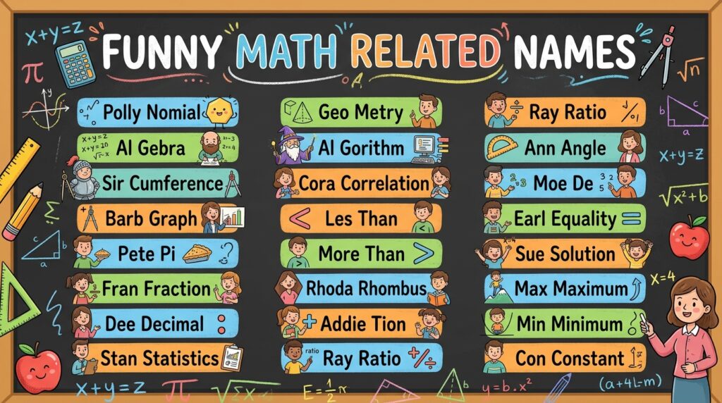  Funny Math Related Names