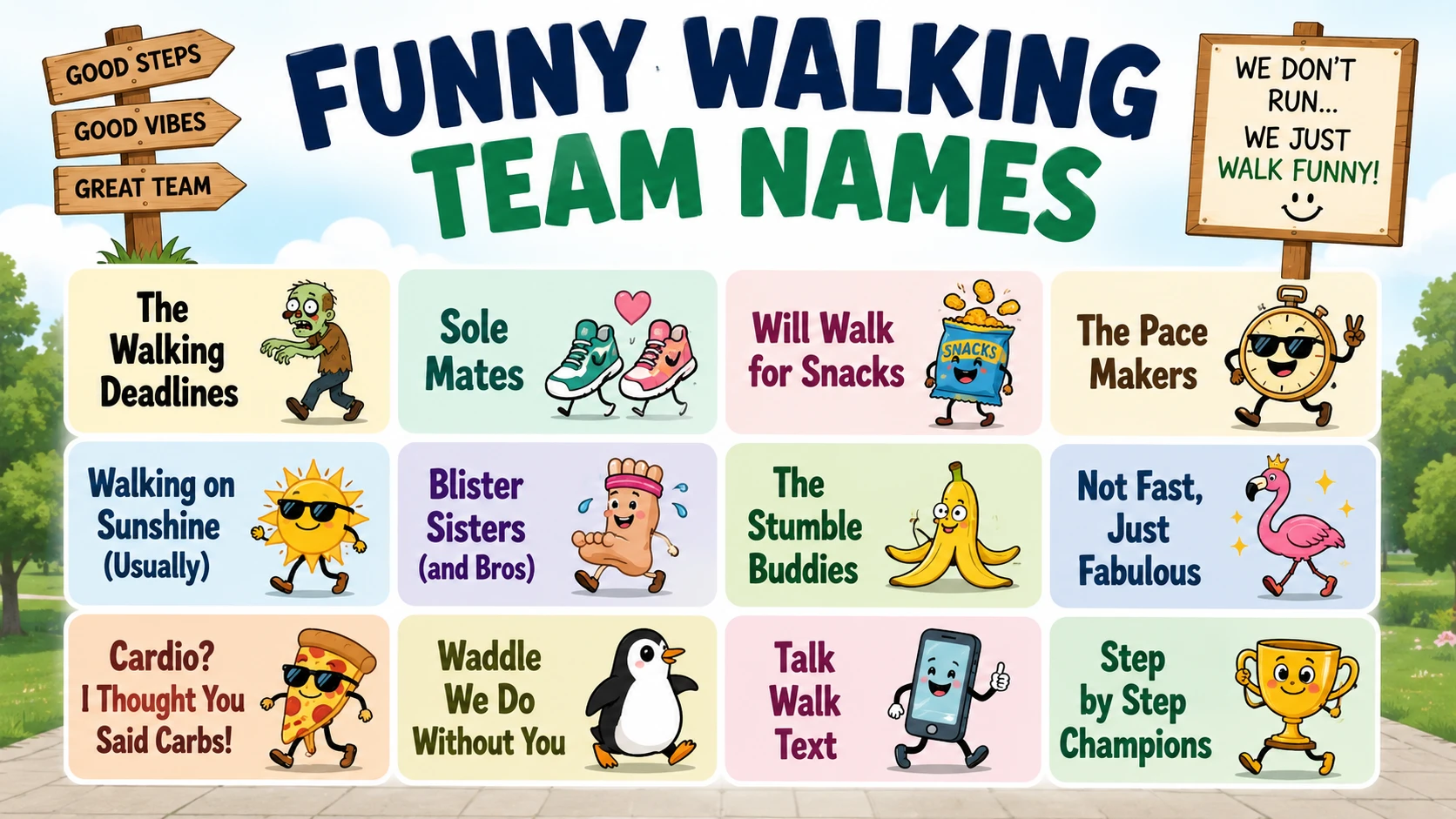 Funny Walking Team Names